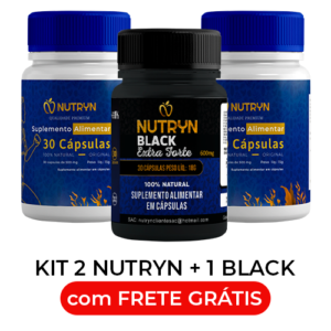 kit 2 frascos Nutryn Premium + 1 Nutryn Black Extra Forte