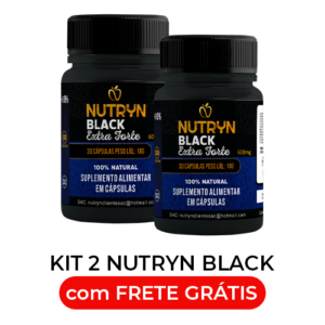 kit 2 frascos Nutryn Black Extra Forte 60 cápsulas