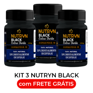 kit 3 frascos Nutryn Black Extra Forte 90 cápsulas