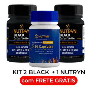 kit 2 frascos Nutryn Black+ 1 Nutryn Premium